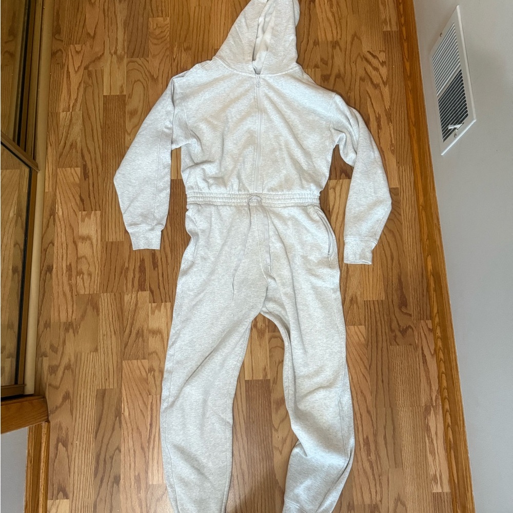 Victoria's Secret Light Gray Cozy Hooded Onesie